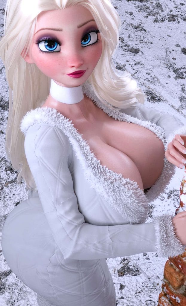 big boobs Elsa's Snow Suit Frozen RuiDX